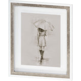 Rainy Day Rendezvous by Mercana Studio Hand Embelished Textured Framed Art Print Matted under Glass by Mercana at Eve Furniture