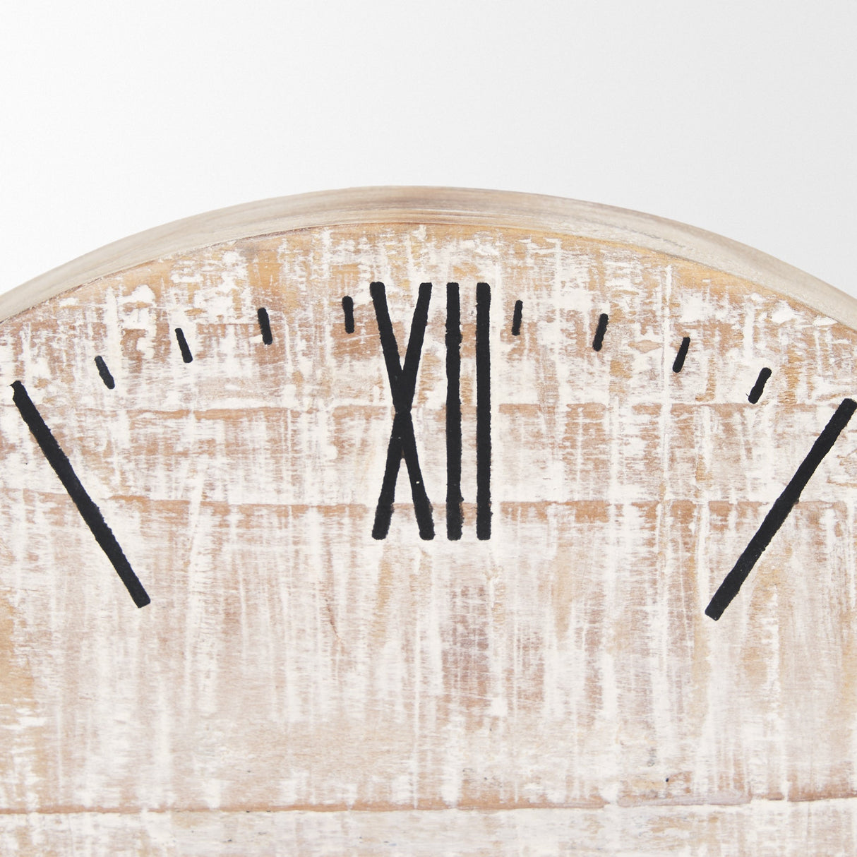 Raja Matte Black Metal w/ Wood Table Clock by Mercana at Eve Furniture