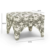 Raji Leopard Jacquard Ottoman by TOV Furniture at Eve Furniture