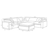 Raleigh 6-piece Boucle Upholstered Modular Sectional Grey