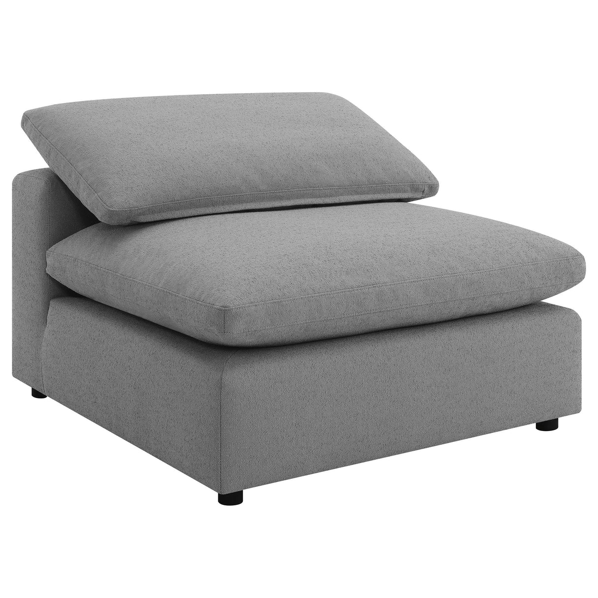 Raleigh Grey Boucle Upholstered Armless Chair