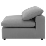 Raleigh Grey Boucle Upholstered Armless Chair