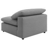 Raleigh Grey Boucle Upholstered Armless Chair