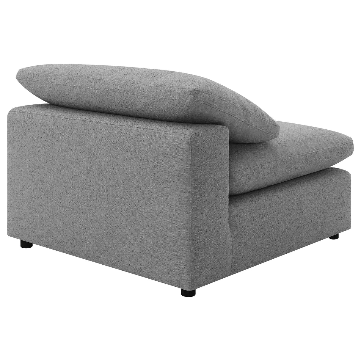 Raleigh Grey Boucle Upholstered Armless Chair