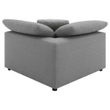 Raleigh Grey Boucle Upholstered Corner Chair