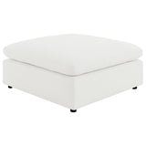 Raleigh Boucle Upholstered Ottoman Ivory