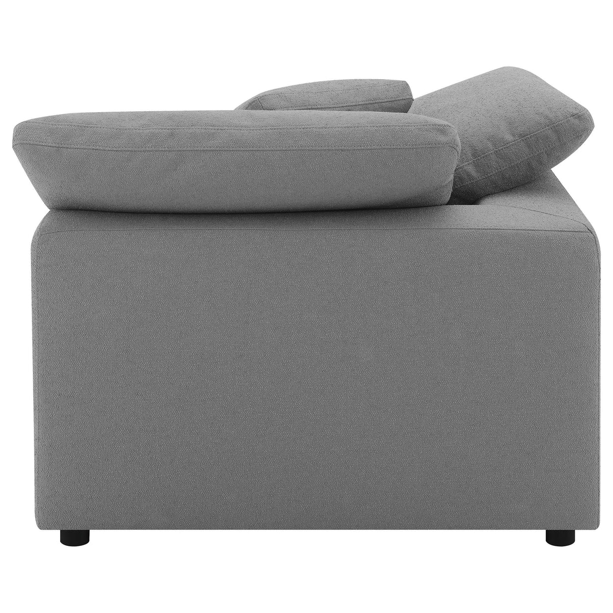 Raleigh Gray Boucle Upholstered Corner Chair by Coaster at Eve Furniture