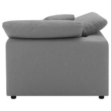 Raleigh Gray Boucle Upholstered Corner Chair by Coaster at Eve Furniture