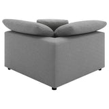 Raleigh Gray Boucle Upholstered Corner Chair by Coaster at Eve Furniture
