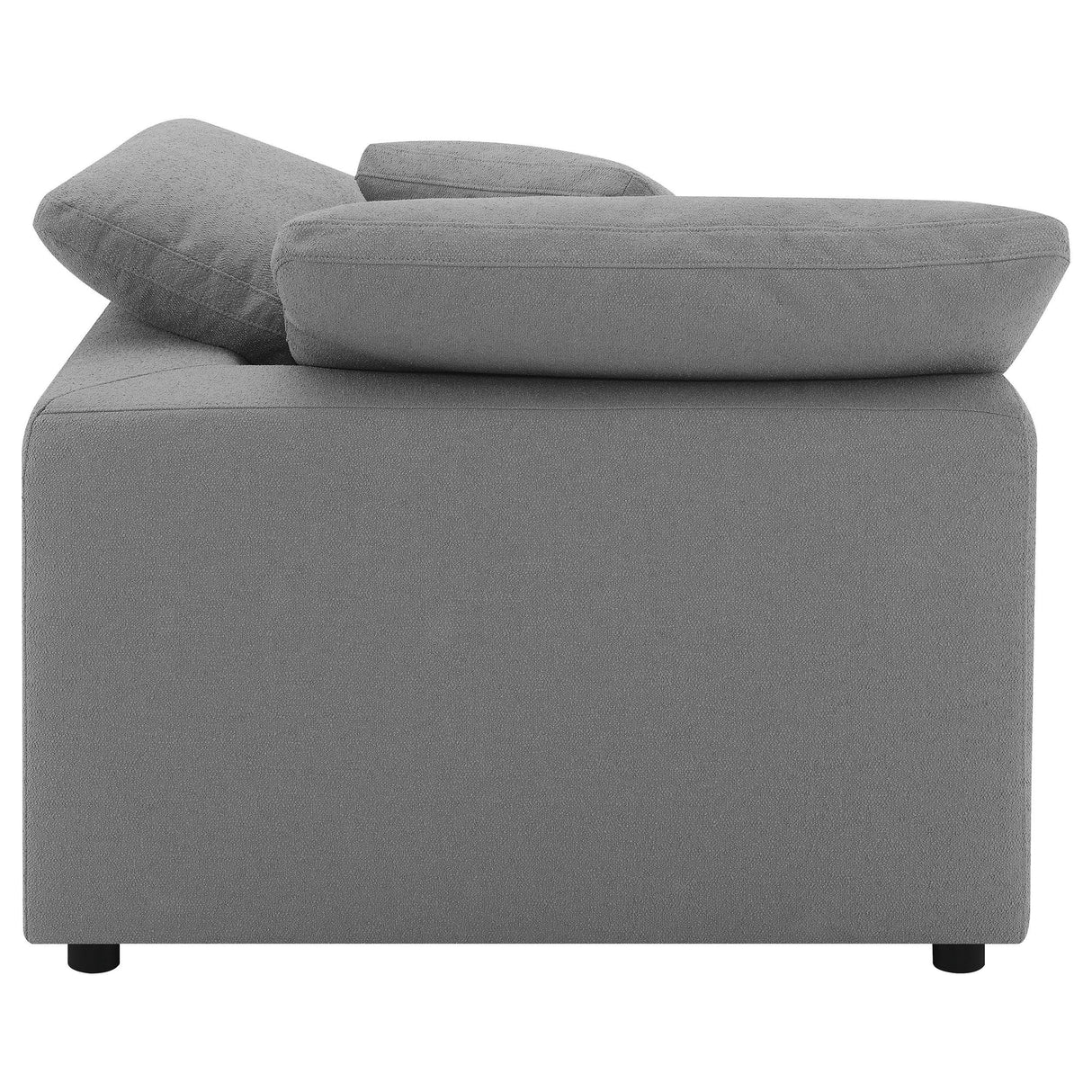 Raleigh Gray Boucle Upholstered Corner Chair by Coaster at Eve Furniture