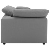Raleigh Gray Boucle Upholstered Corner Chair by Coaster at Eve Furniture