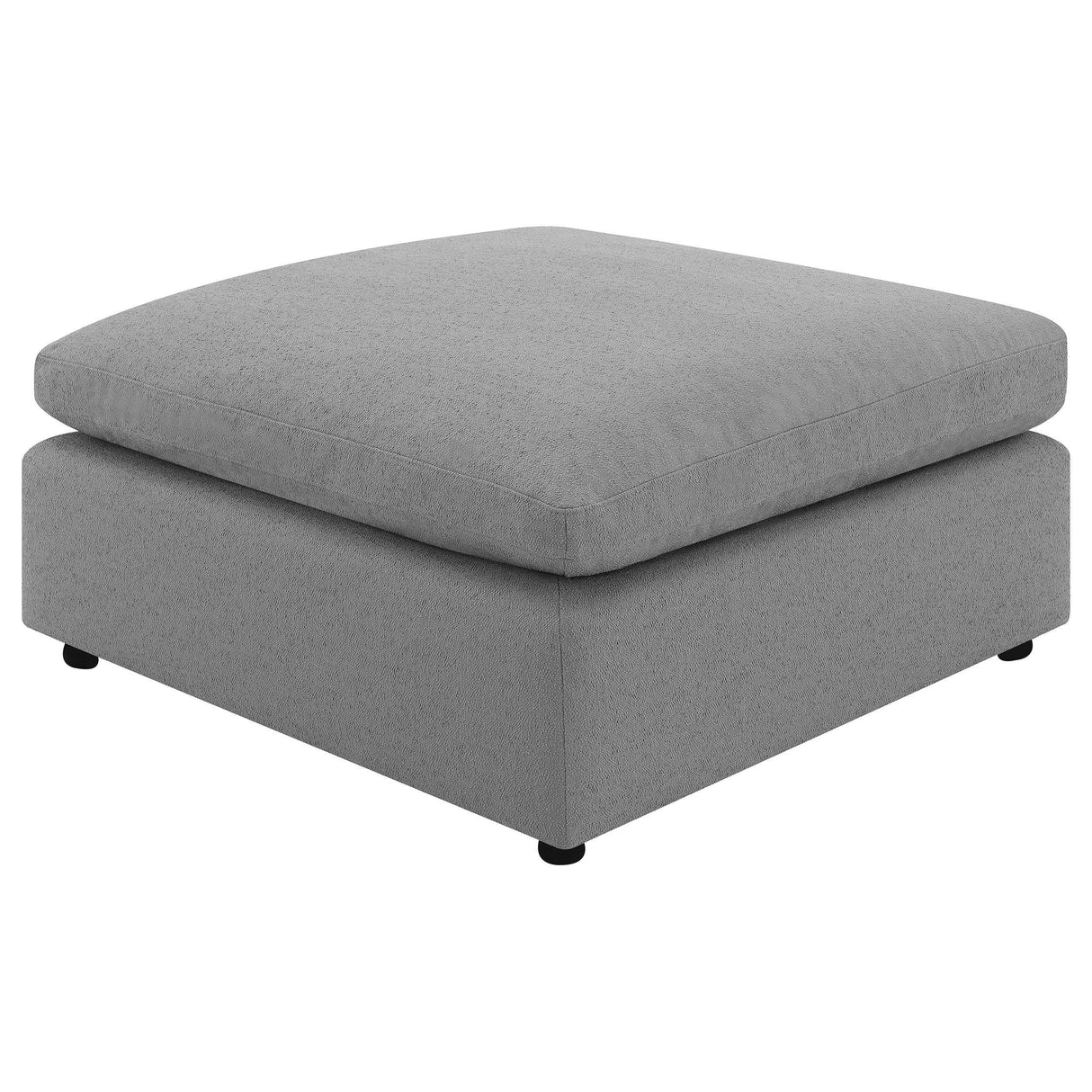 Raleigh Grey Boucle Upholstered Ottoman by Coaster at Eve Furniture