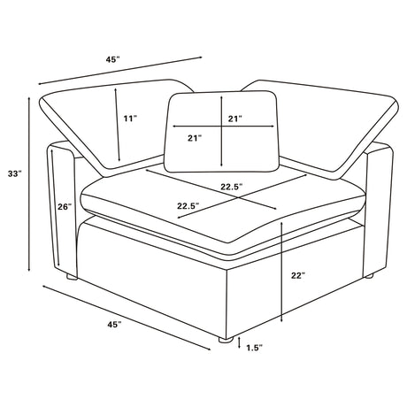 Raleigh Ivory 6-Piece Boucle Upholstered Modular Sectional by Coaster at Eve Furniture