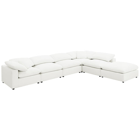 Raleigh Ivory 6-Piece Boucle Upholstered Modular Sectional by Coaster at Eve Furniture