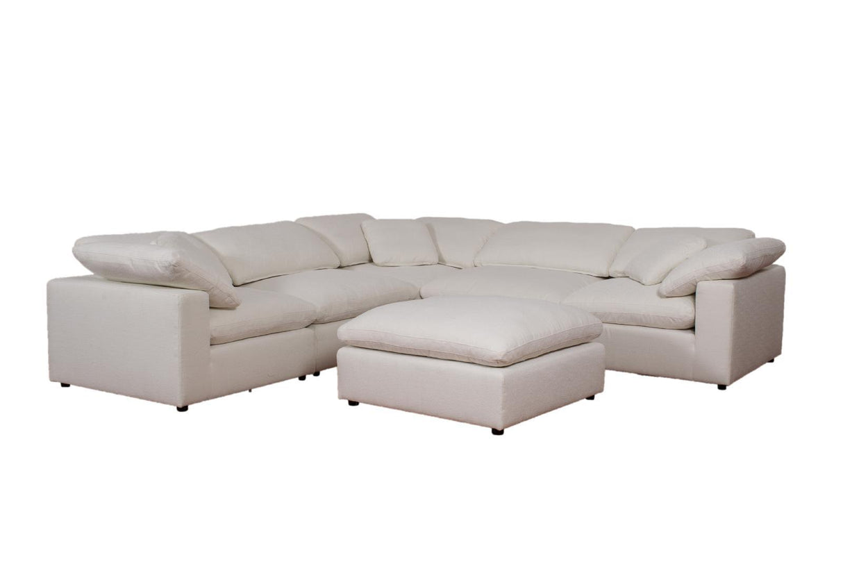 Raleigh Ivory 6-piece Boucle Upholstered Modular Sectional Sofa by Coaster at Eve Furniture