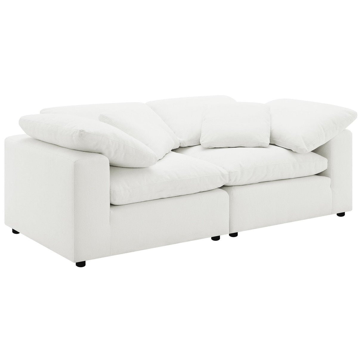 Raleigh Ivory Boucle Upholstered Armless Chair by Coaster at Eve Furniture