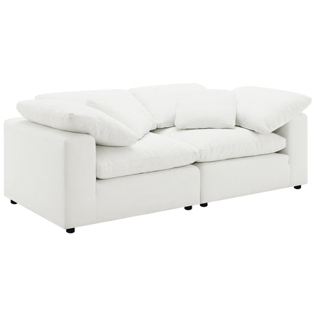 Raleigh Ivory Boucle Upholstered Armless Chair by Coaster at Eve Furniture