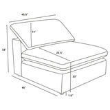 Raleigh Ivory Boucle Upholstered Armless Chair by Coaster at Eve Furniture