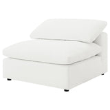 Raleigh Ivory Boucle Upholstered Armless Chair by Coaster at Eve Furniture