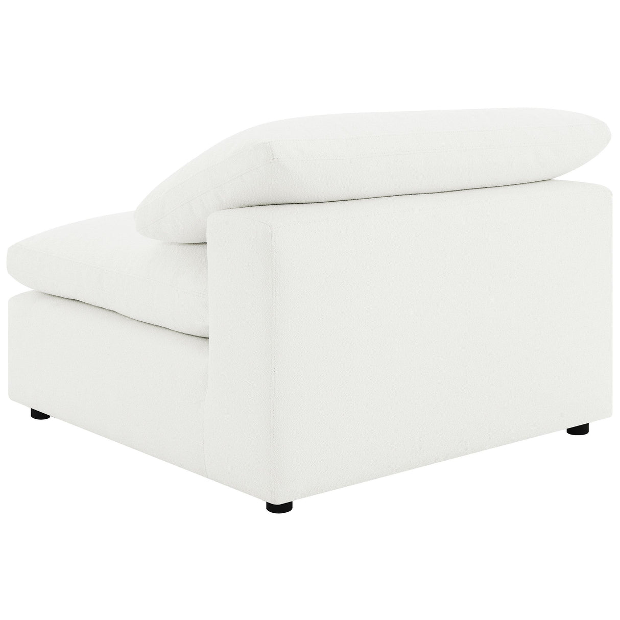 Raleigh Ivory Boucle Upholstered Armless Chair by Coaster at Eve Furniture