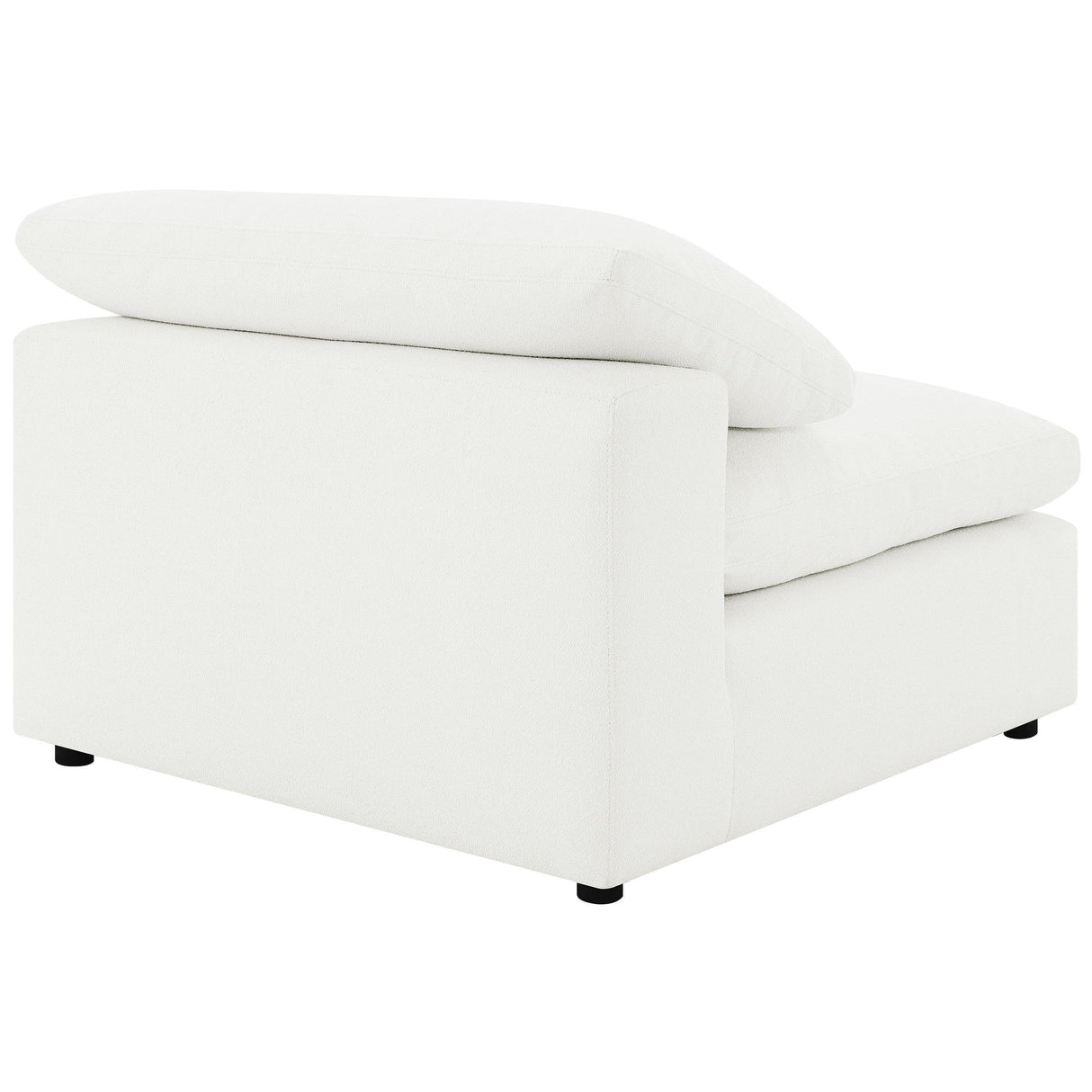 Raleigh Ivory Boucle Upholstered Armless Chair by Coaster at Eve Furniture