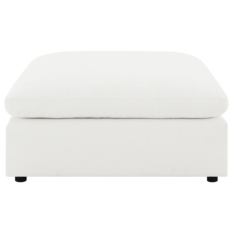 Raleigh Ivory Boucle Upholstered Ottoman by Coaster at Eve Furniture