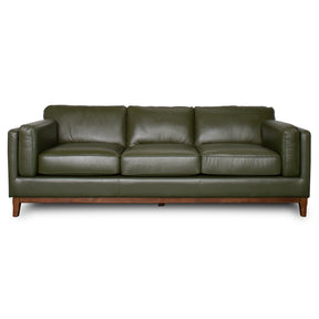 Raleigh Sustainable FSC Wood 3-Seater Top Grain Leather Sofa by Ashcroft Furniture at Eve Furniture