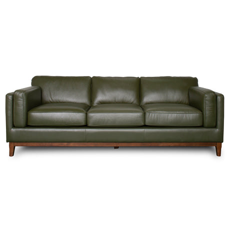 Raleigh Sustainable FSC Wood 3-Seater Top Grain Leather Sofa by Ashcroft Furniture at Eve Furniture