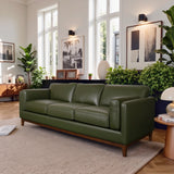 Raleigh Sustainable FSC Wood 3-Seater Top Grain Leather Sofa by Ashcroft Furniture at Eve Furniture