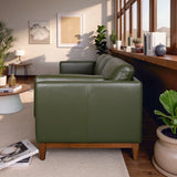 Raleigh Sustainable FSC Wood 3-Seater Top Grain Leather Sofa by Ashcroft Furniture at Eve Furniture