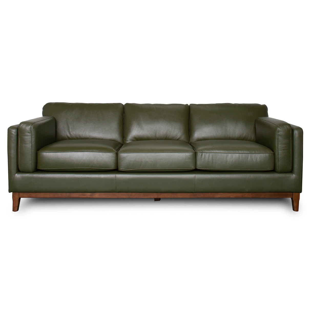 Raleigh Sustainable FSC Wood 3-Seater Top Grain Leather Sofa by Ashcroft Furniture at Eve Furniture