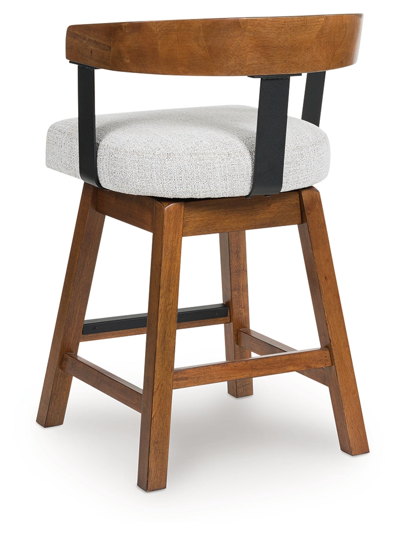 Ralene Medium Brown Counter Height Barstool (Set of 2), Set of 2 by Ashley at Eve Furniture