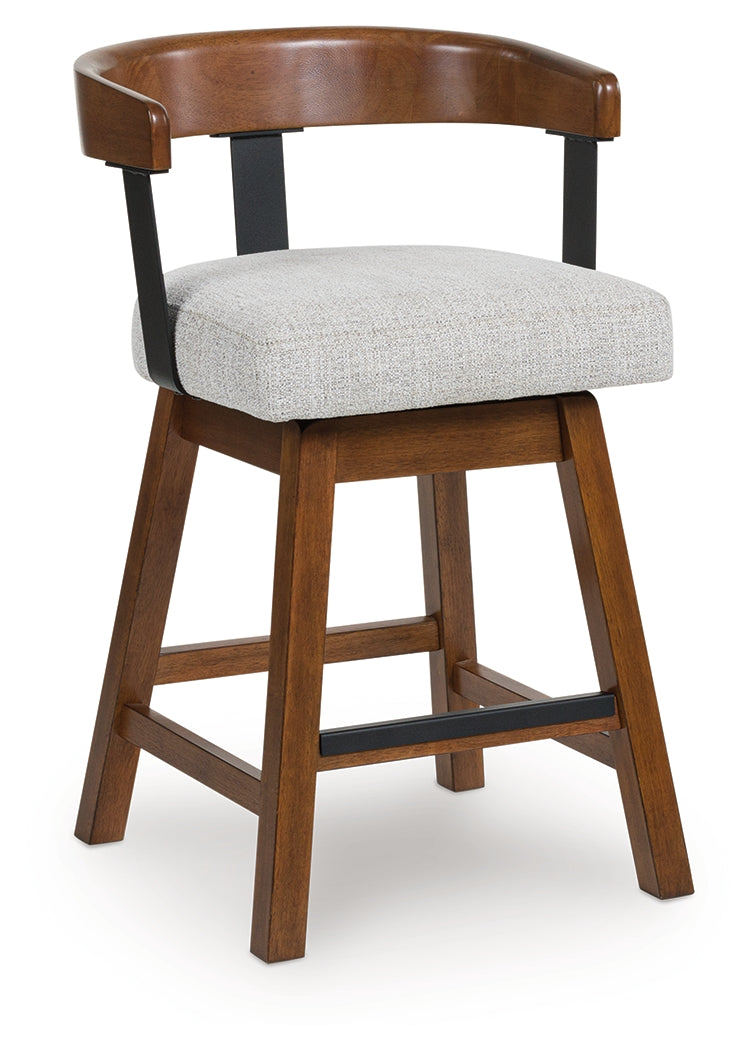 Ralene Medium Brown Counter Height Barstool (Set of 2), Set of 2 by Ashley at Eve Furniture