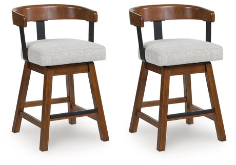 Ralene Medium Brown Counter Height Barstool (Set of 2), Set of 2 by Ashley at Eve Furniture