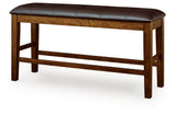 Ralene Medium Brown Counter Height Dining Bench by Ashley at Eve Furniture