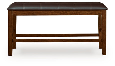 Ralene Medium Brown Counter Height Dining Bench by Ashley at Eve Furniture