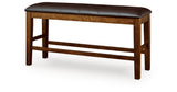 Ralene Medium Brown Counter Height Dining Bench by Ashley at Eve Furniture