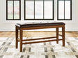 Ralene Medium Brown Counter Height Dining Bench by Ashley at Eve Furniture