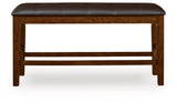 Ralene Medium Brown Counter Height Dining Bench by ASHLEY FURNITURE at Eve Furniture