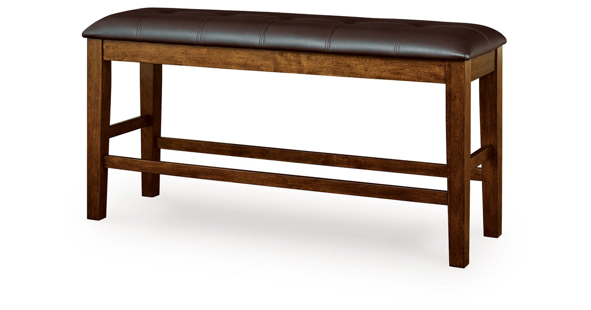 Ralene Medium Brown Counter Height Dining Bench by ASHLEY FURNITURE at Eve Furniture