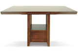 Ralene Medium Brown Counter Height Dining Extension Table by Ashley at Eve Furniture