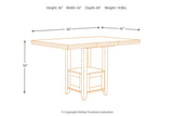 Ralene Medium Brown Counter Height Dining Extension Table by Ashley at Eve Furniture