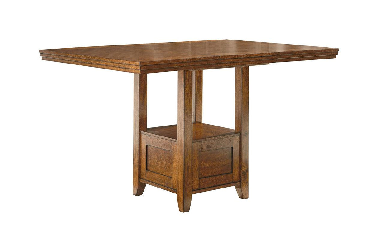 Ralene Medium Brown Counter Height Dining Extension Table by Ashley at Eve Furniture