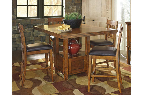 Ralene Medium Brown Counter Height Dining Extension Table by Ashley at Eve Furniture