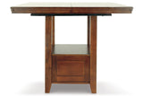 Ralene Medium Brown Counter Height Dining Extension Table by Ashley at Eve Furniture