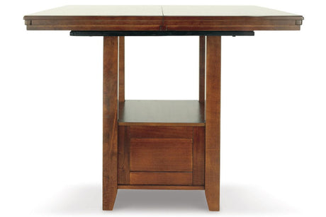 Ralene Medium Brown Counter Height Dining Extension Table by Ashley at Eve Furniture