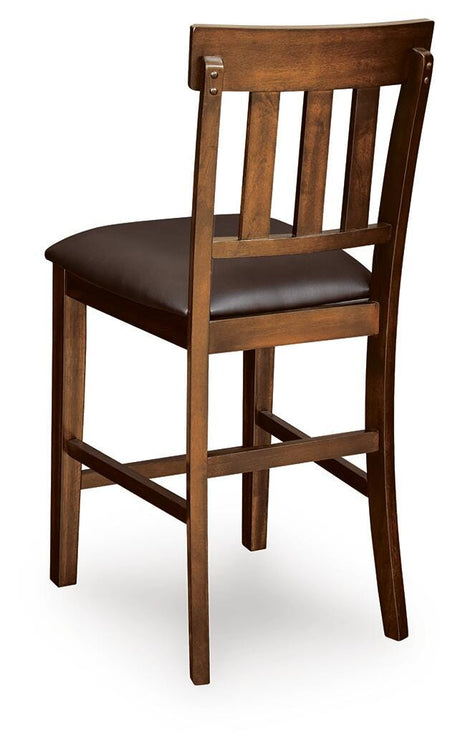 Ralene Medium Brown Counter Hight Dining Table and 6 Barstools by Ashley at Eve Furniture