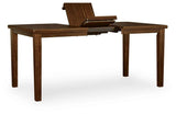 Ralene Medium Brown Counter Hight Dining Table and 6 Barstools by Ashley at Eve Furniture