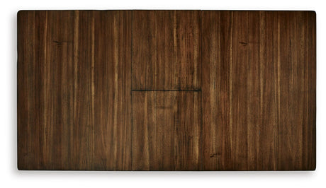 Ralene Medium Brown Counter Hight Dining Table and 6 Barstools by Ashley at Eve Furniture