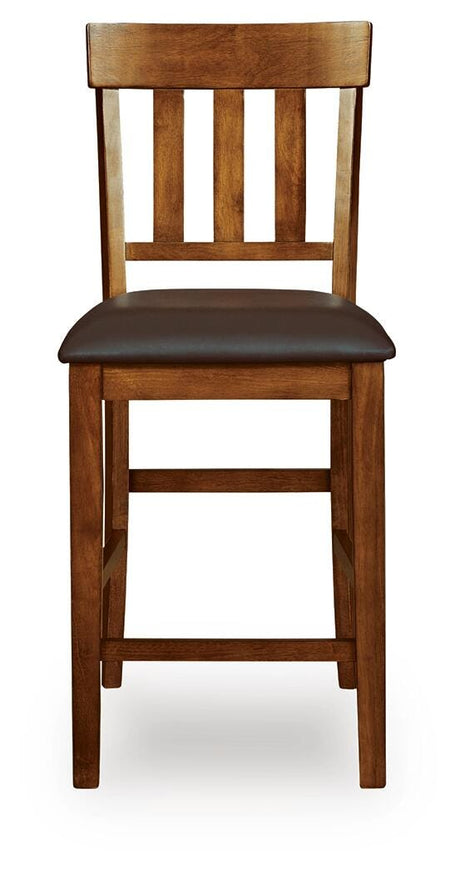 Ralene Medium Brown Counter Hight Dining Table and 6 Barstools by Ashley at Eve Furniture